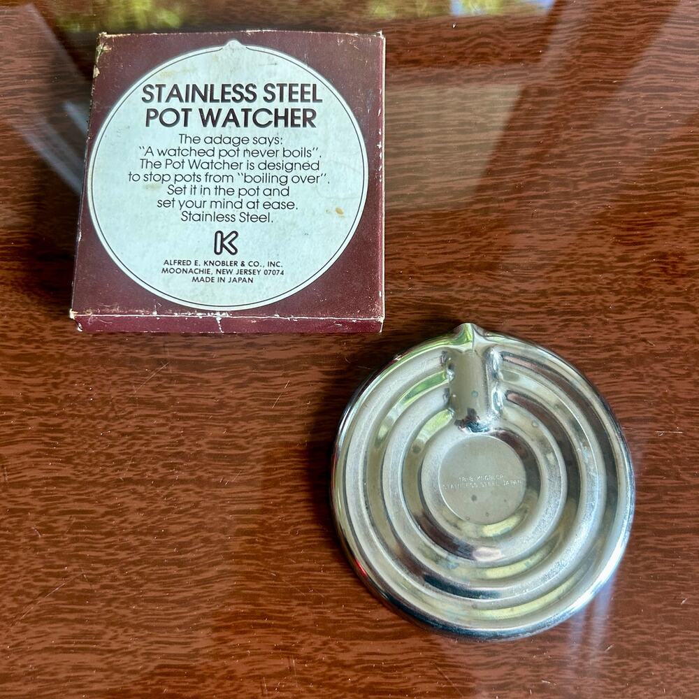 Vintage Stainless Steel Pot Watcher with Original Box – Alfred E. Knobler Co.